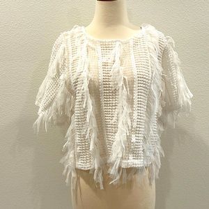 Zara fringe crop top M